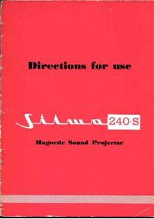 Silma 240 S manual. Camera Instructions.